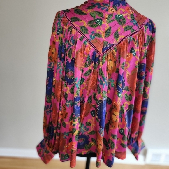 Olivaceous Floral Pink Women's Long sleeve blouse - Picture 2 of 8
